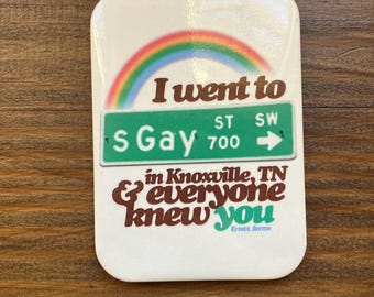 Gay Street 2.5x3.5 magnet Knoxville Tennessee funny gift