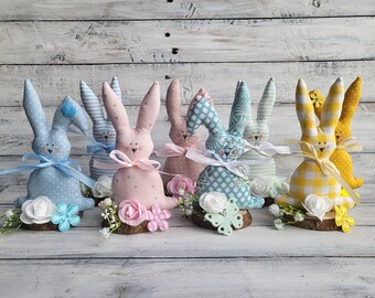 Osterhasen Dekoration Ostern Deko Hase Geschenk Stoff nähen genäht Handarbeit Frühling Osterhase Stoffhase Geschenkidee verschiedene Farben