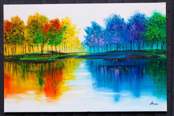 絵画　油絵　風景画 Amazon.co.jp: 黒木啓 奥入瀬1 F6号 受注制作 油彩画 油絵 風景