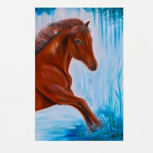 paard olieverfschilderij op canvas
