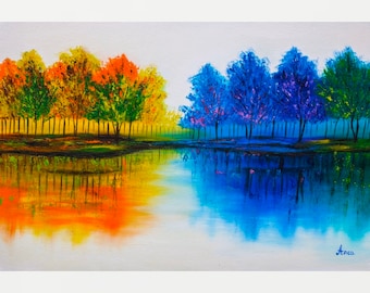 Landscape oil painting