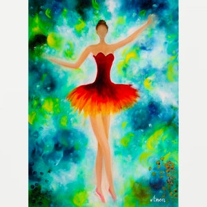 Modern Ballerina Painting Abstract Oil Art Dancer Painting Ballerina Wall artAbstract Wall Painting For Living Room