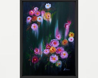 Original flowers painting, floral oil painting