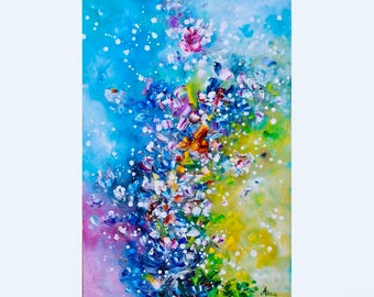 Abstract painting, modern painting on canvas