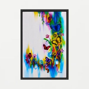 Butterfly painting, butterfly art, abstract painting