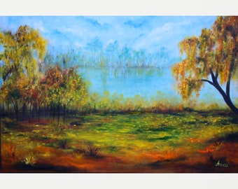 Autumn oil painting