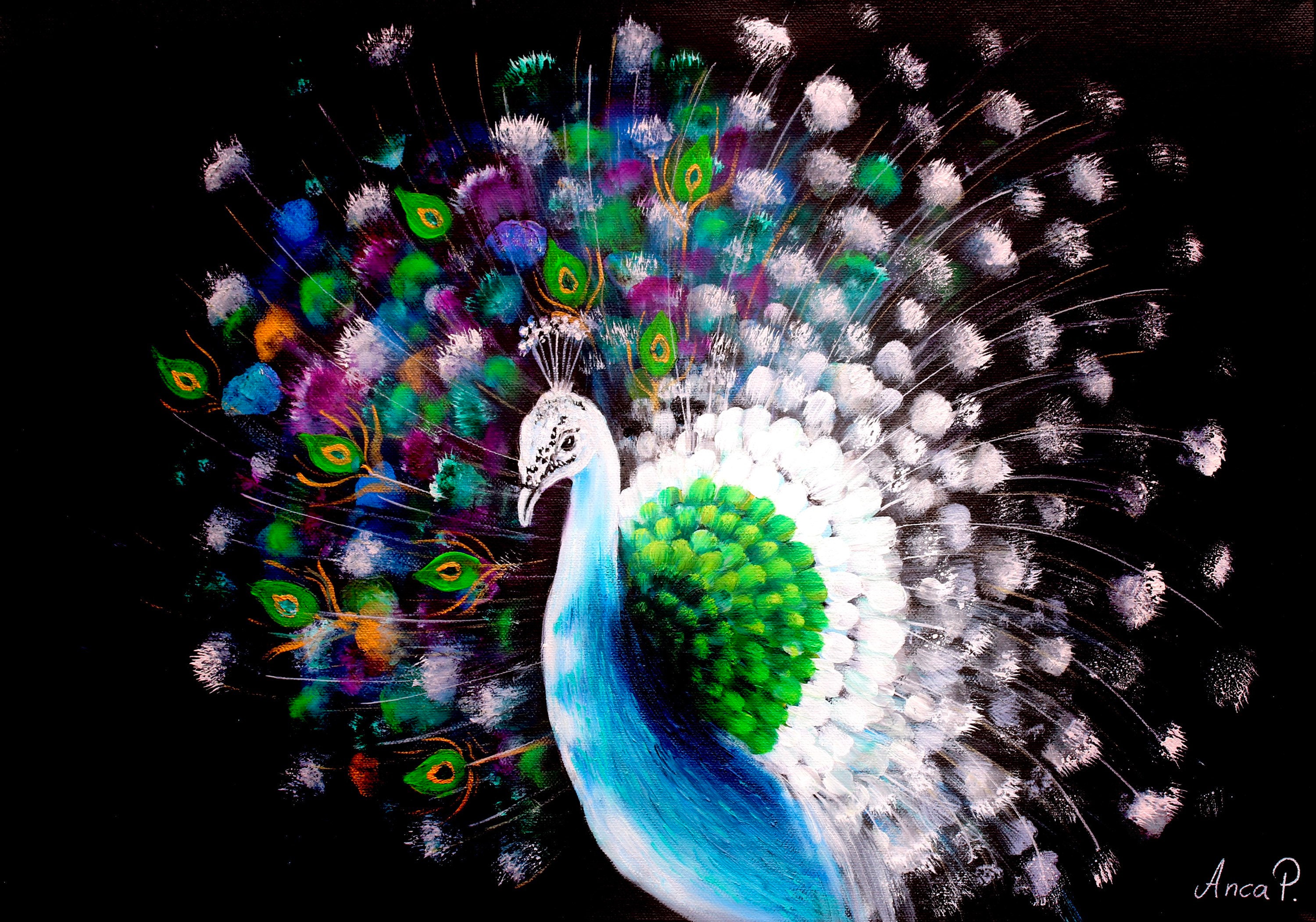 Artes Vancy White Peacock Peacock pintura Diamante lleno de imágenes de  Arte de perforación de la Ronda de diamantes de imitación para adultos -  China Pavo Real blanco Diamante Diamante Venta caliente