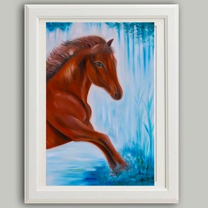 horse art print, animal wall art, horse painting, art gift,