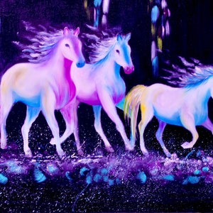 Horse Oil painting,Horse Wall Art, Stallion Painting, Horse original painting,Horse  Wall Hanging,