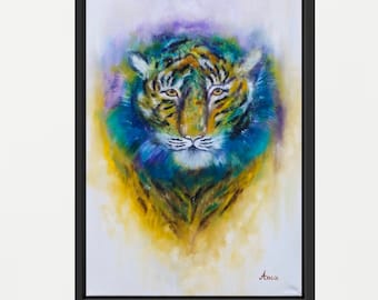 Tiger painting, Animal painting by Ancafineart