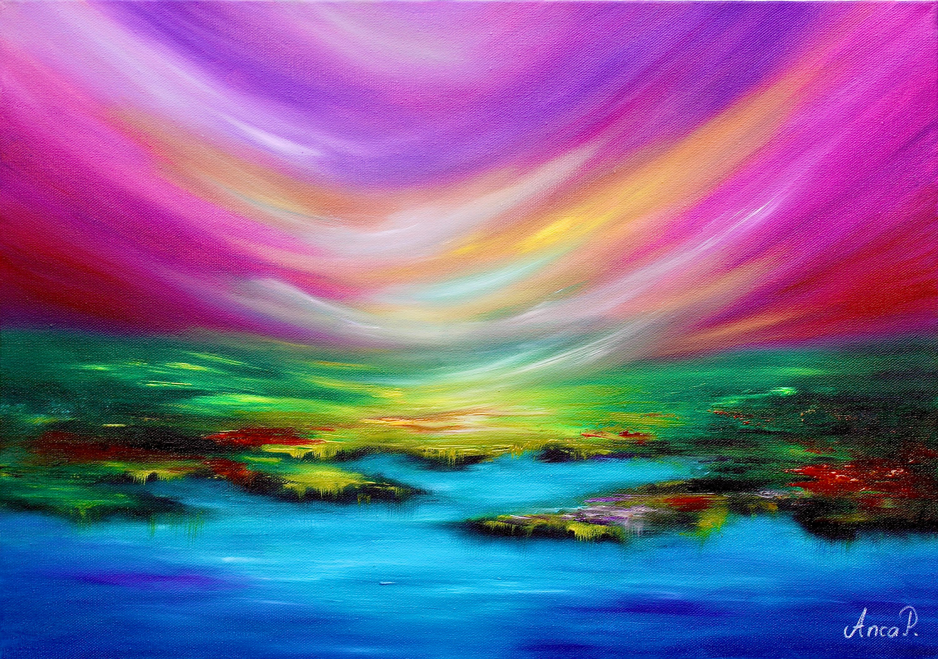 油絵　『積乱雲』 p50号　絵画　イラスト 油絵風景画『積乱雲』p50号絵画雲夏