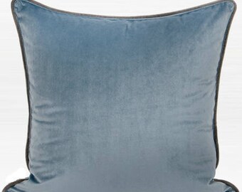 Steel blue pillow | Etsy