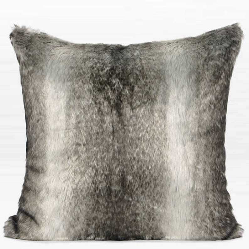 Decorative Pillow Throw Pillow Cover Gradient Gray Faux ...