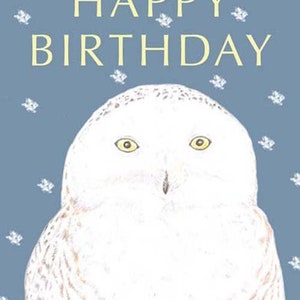 Harfang des neiges - Carte d'anniversaire