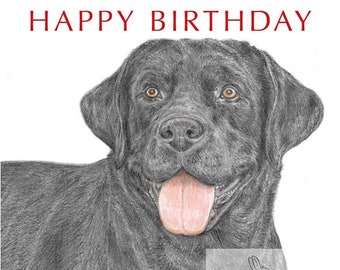 Harper the Black Labrador - Birthday Card