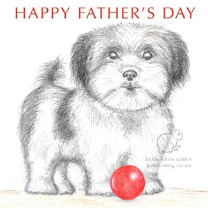 Dylan le petit chien - Carte pour la fête des pères