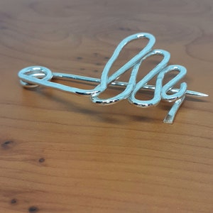 Sterling silver brooch, scarf pin, shawl pin, handmade in Scotland