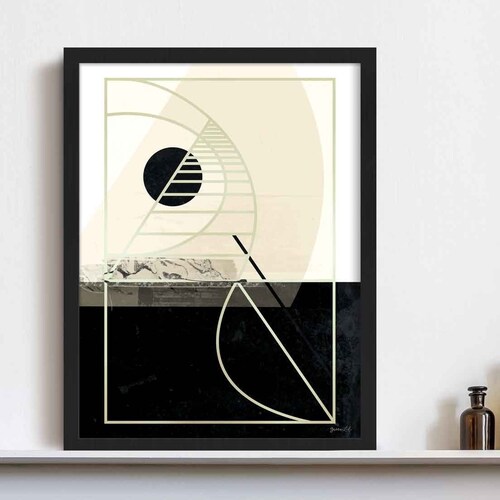 Abstract Art Deco Wall Art Black and Gold Abstract Painting Etsy UK