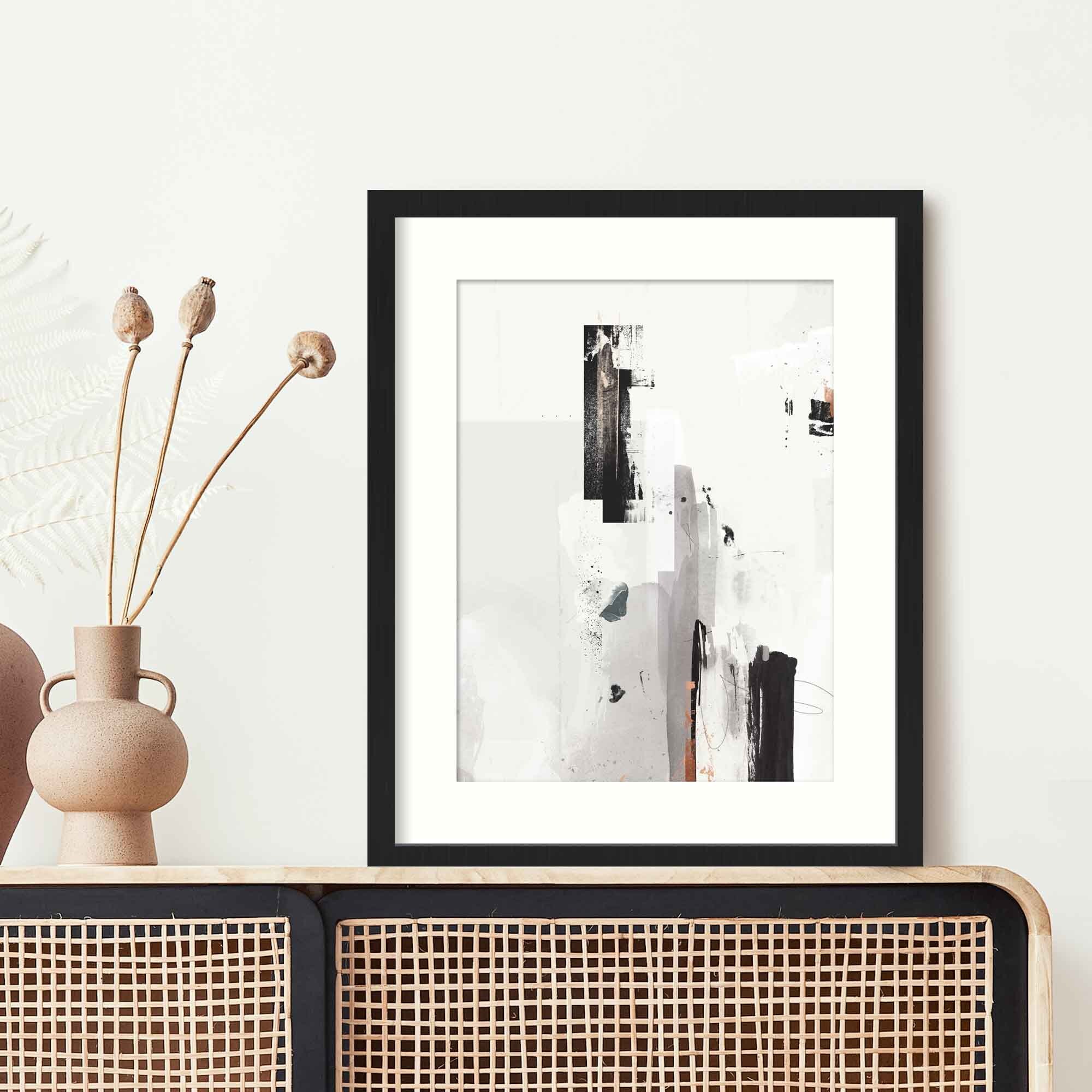 Minimalist Abstract Wall Art Prints Large Framed Abstract Etsy