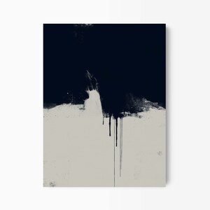 Dark Abstract Art, Framed Abstract Wall Art Prints, Abstract Painting, Black and Grey Minimalist Wall Art Unframed Print