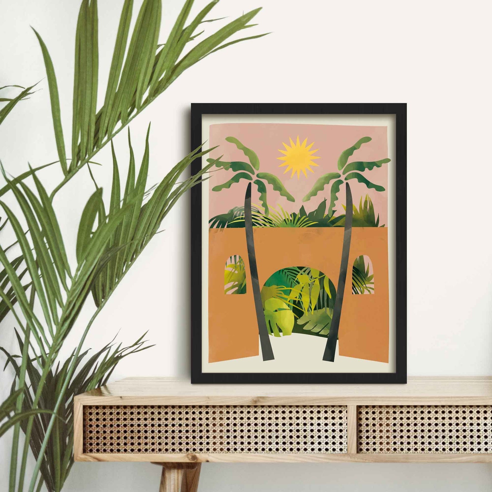Palm Tree Wall Art Print Framed Botanical Art Print Tropical - Etsy UK