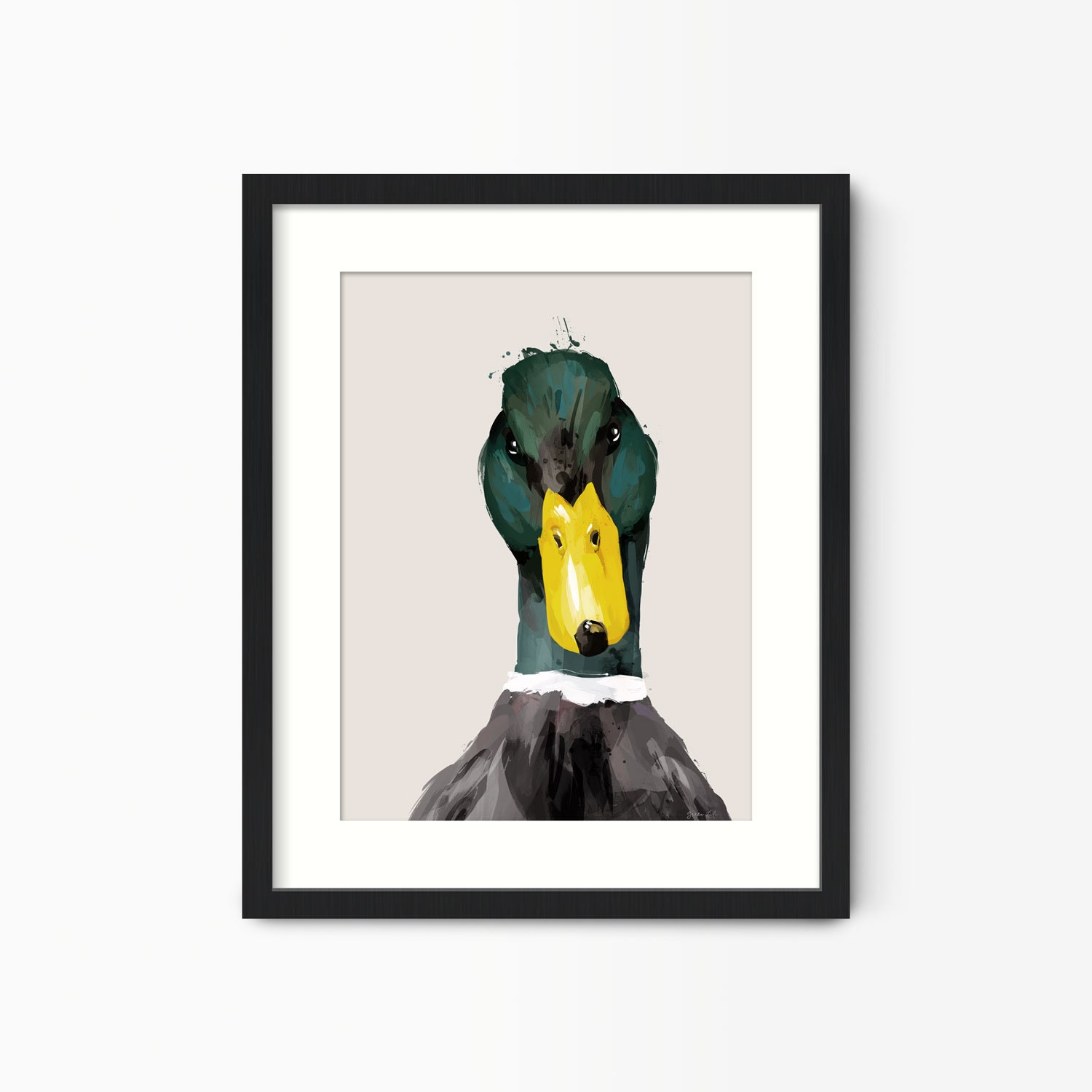 Quirky Duck Wall Art Prints Framed Farmhouse Kitchen Animal Etsy