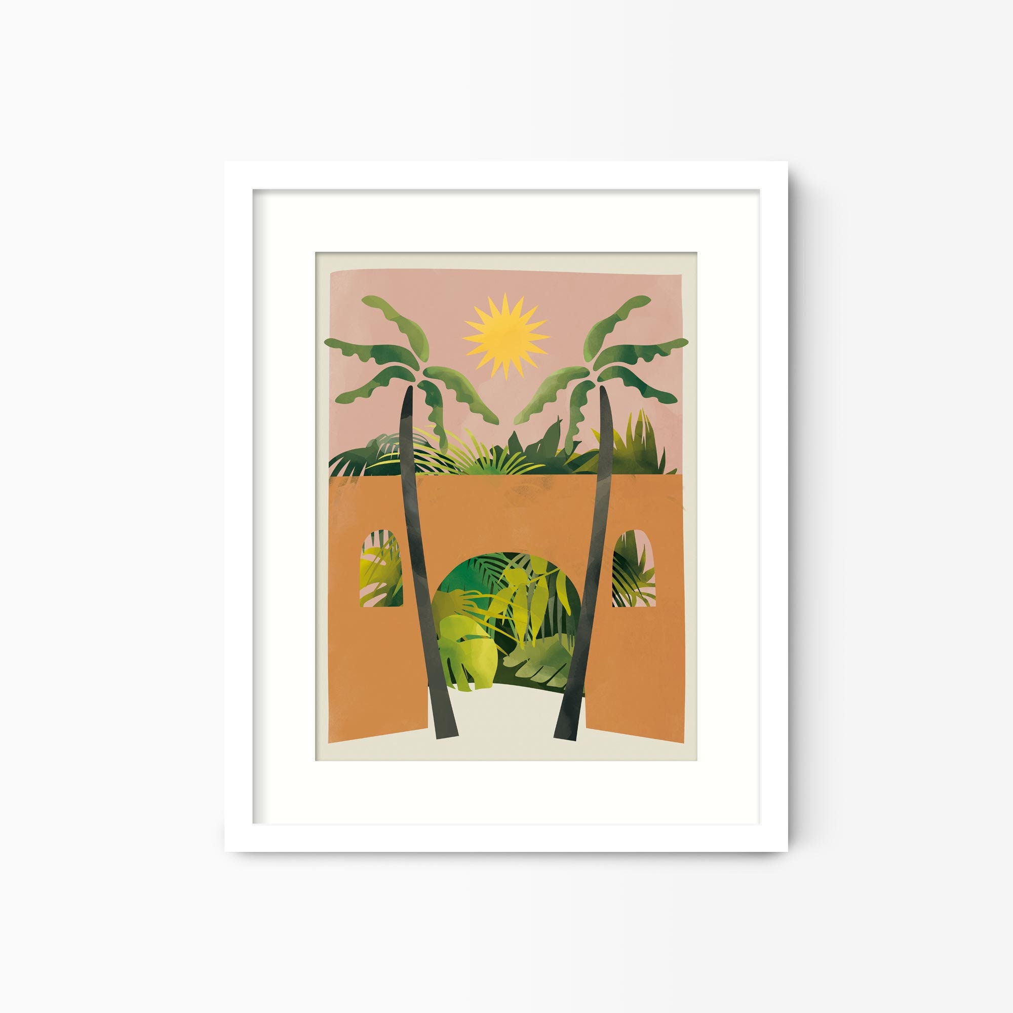 Palm Tree Wall Art Print Framed Botanical Art Print Tropical Etsy