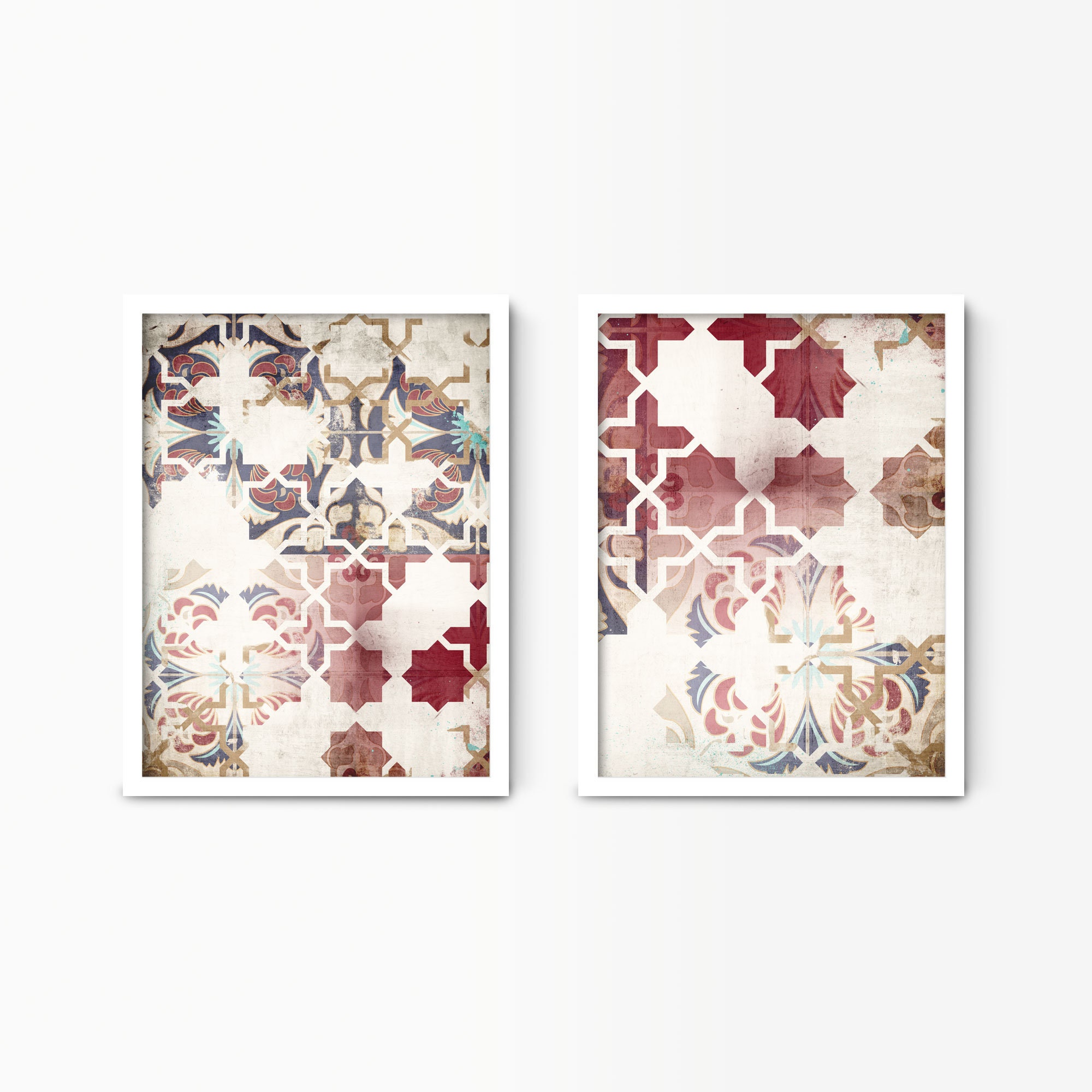 Marokkanische Wandkunst 2er-Set moderne marokkanische | Etsy