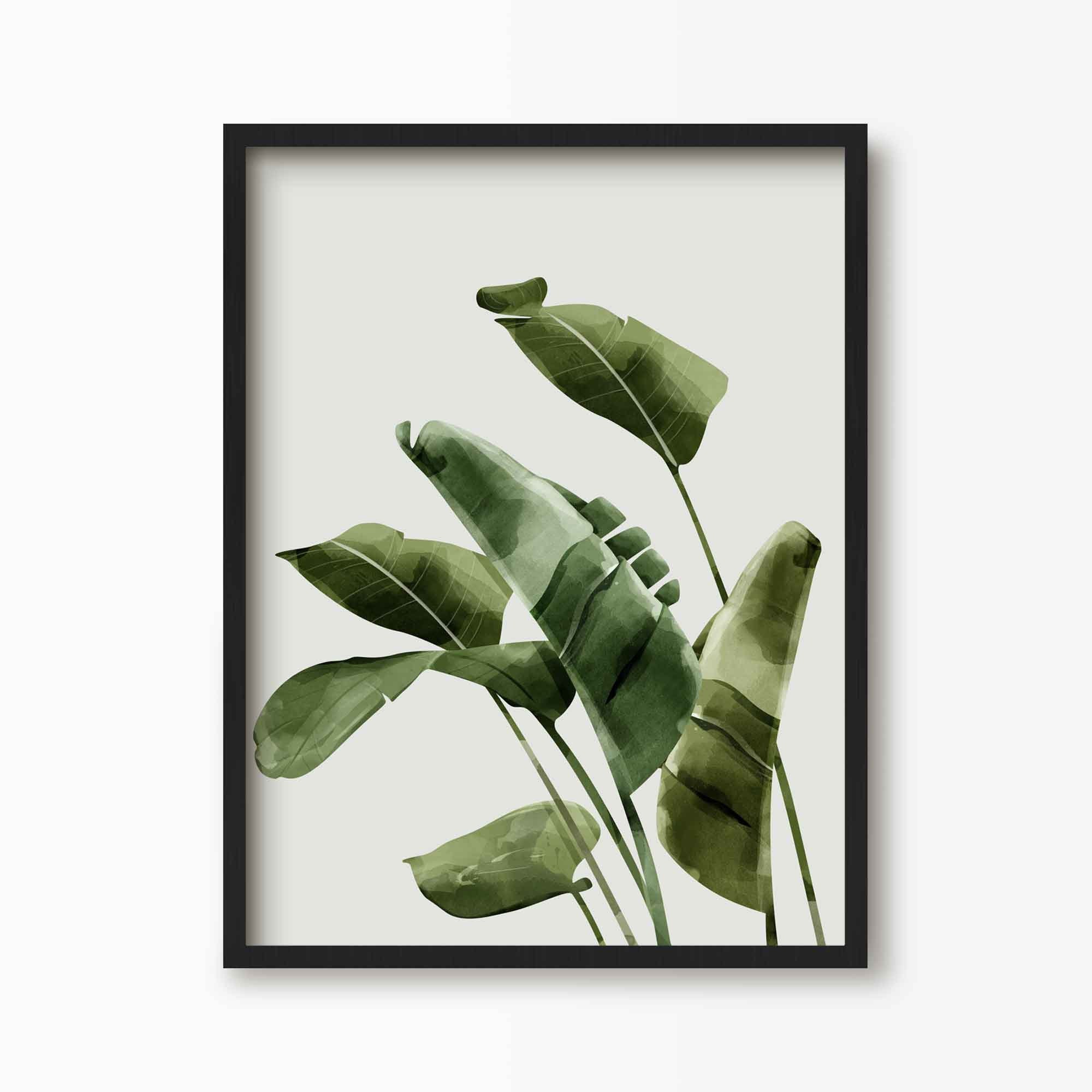 Banana Leaf Botanical Wall Art Print Modern Tropical Boho - Etsy UK