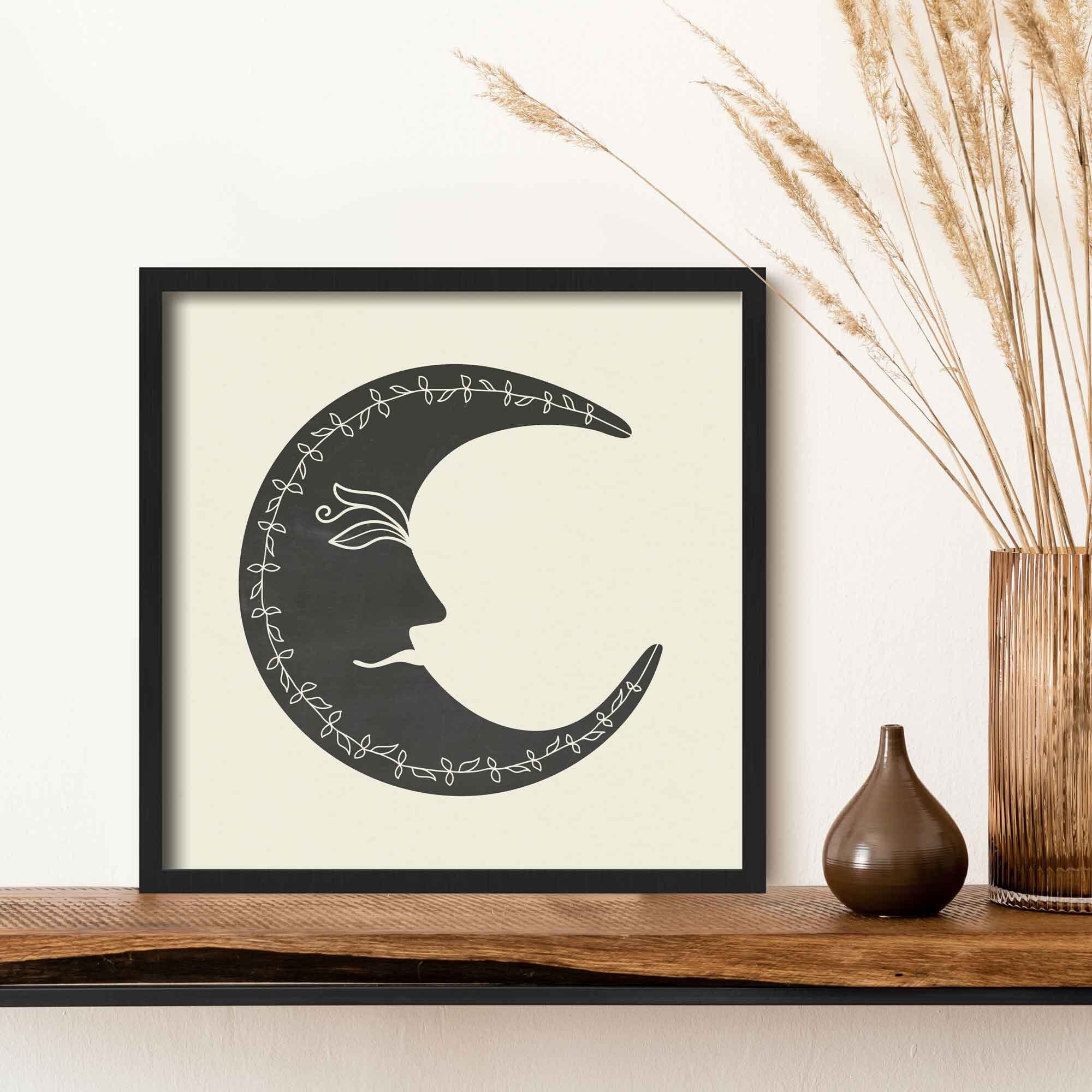 Home Décor Crescent Moon Wall Decor Minimalist Celestial Wall Art