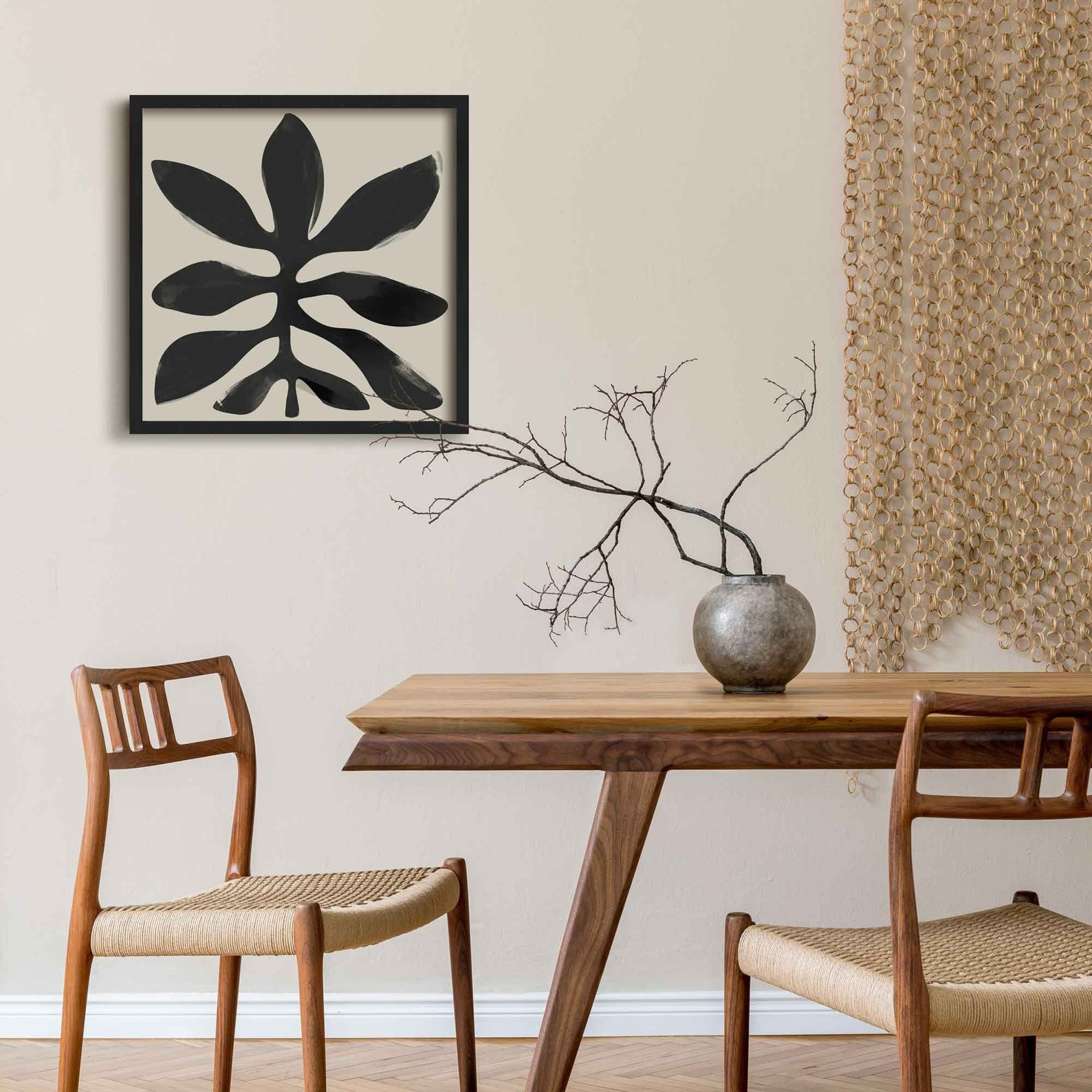 Abstract Botanical Leaf Wall Art Framed Abstract Art Print - Etsy