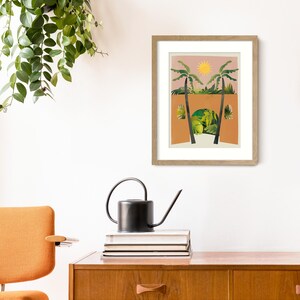Palm Tree Wall Art Print Framed Botanical Art Print Tropical | Etsy