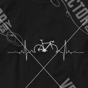 Bicycle Heartbeat - Cut File - Instant Download For Vinyl Cutter