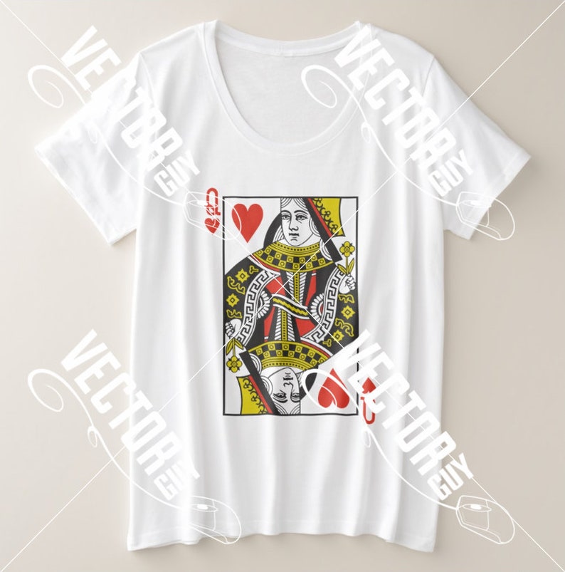 Queen of Hearts Playing Cards Cut File SVG Instant Etsy UK