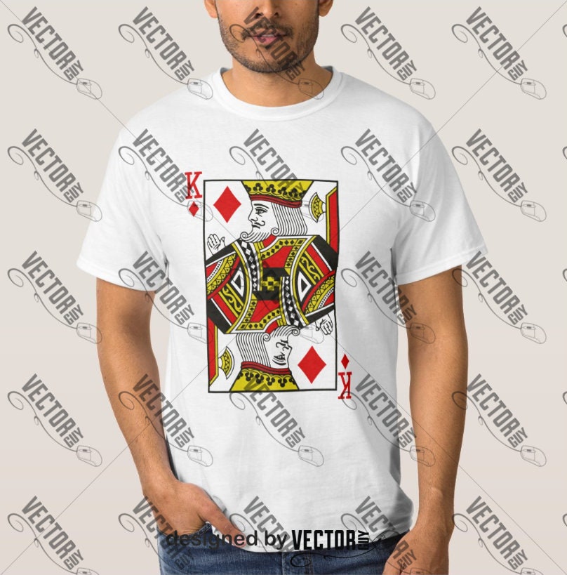 King of Diamonds Playing Cards Cut File SVG Instant Etsy