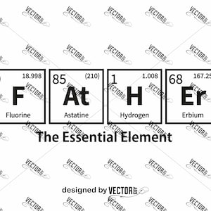 Father the Essential Element, Periodic Table, SVG Cut File, Instant ...