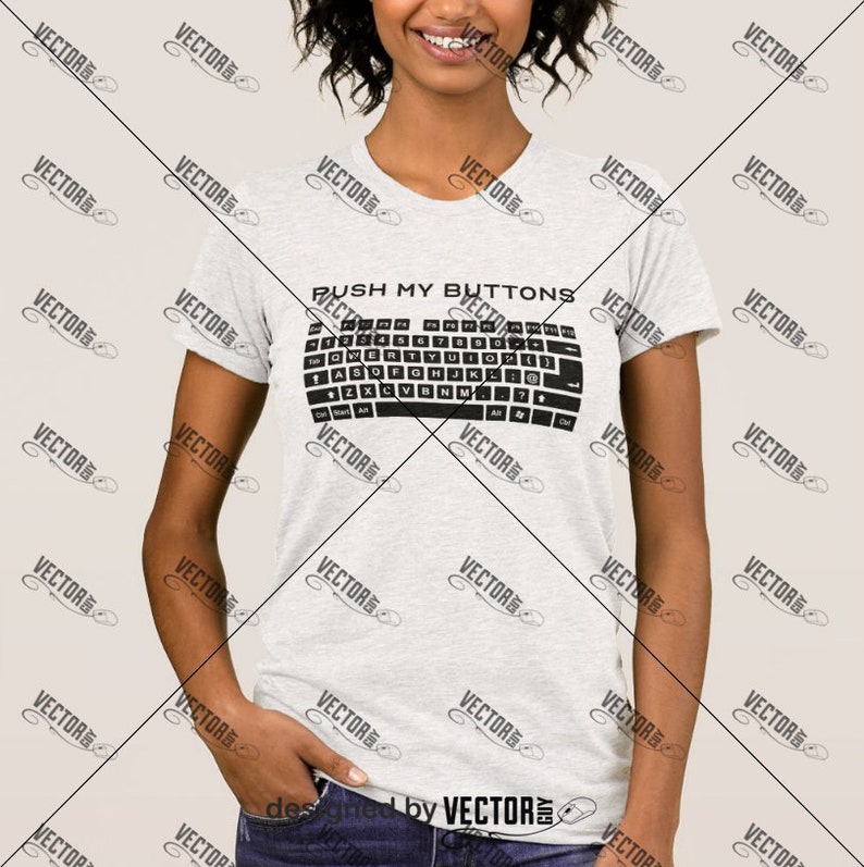 Push My Buttons QWERTY Keyboard SVG Cut File Instant Etsy UK