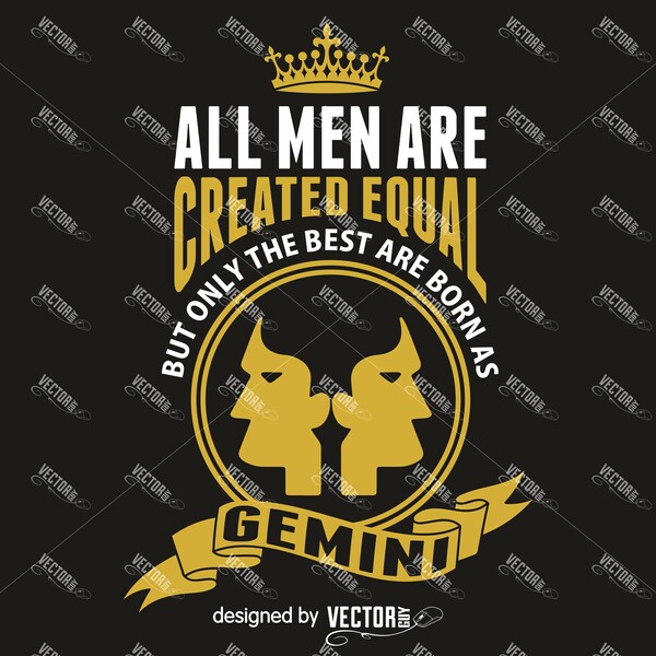 Best Men are Born as Gemini, SVG Cut File, Instant Download