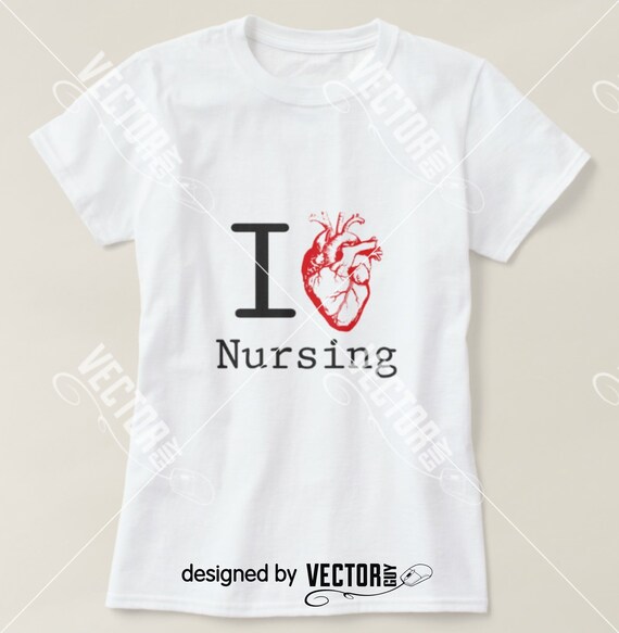 I Love Nursing Svg Vector File Instant Download Etsy