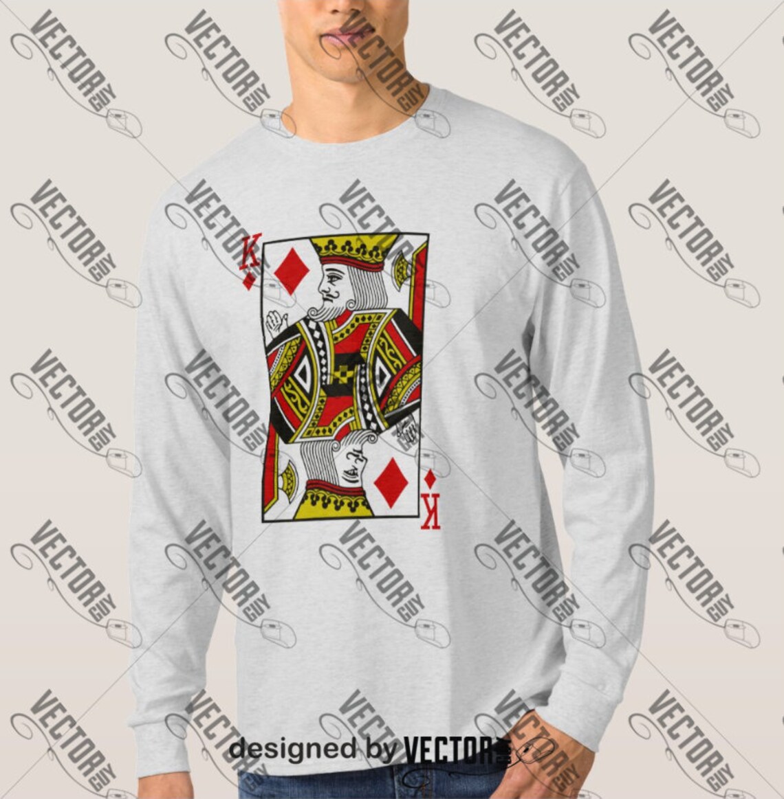 King of Diamonds Playing Cards Cut File SVG Instant Etsy