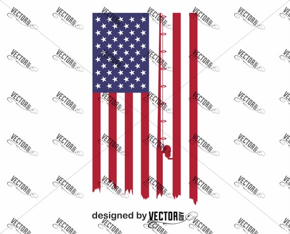 Download American Flag Fishing Pole Svg Cut File Instant Download Etsy