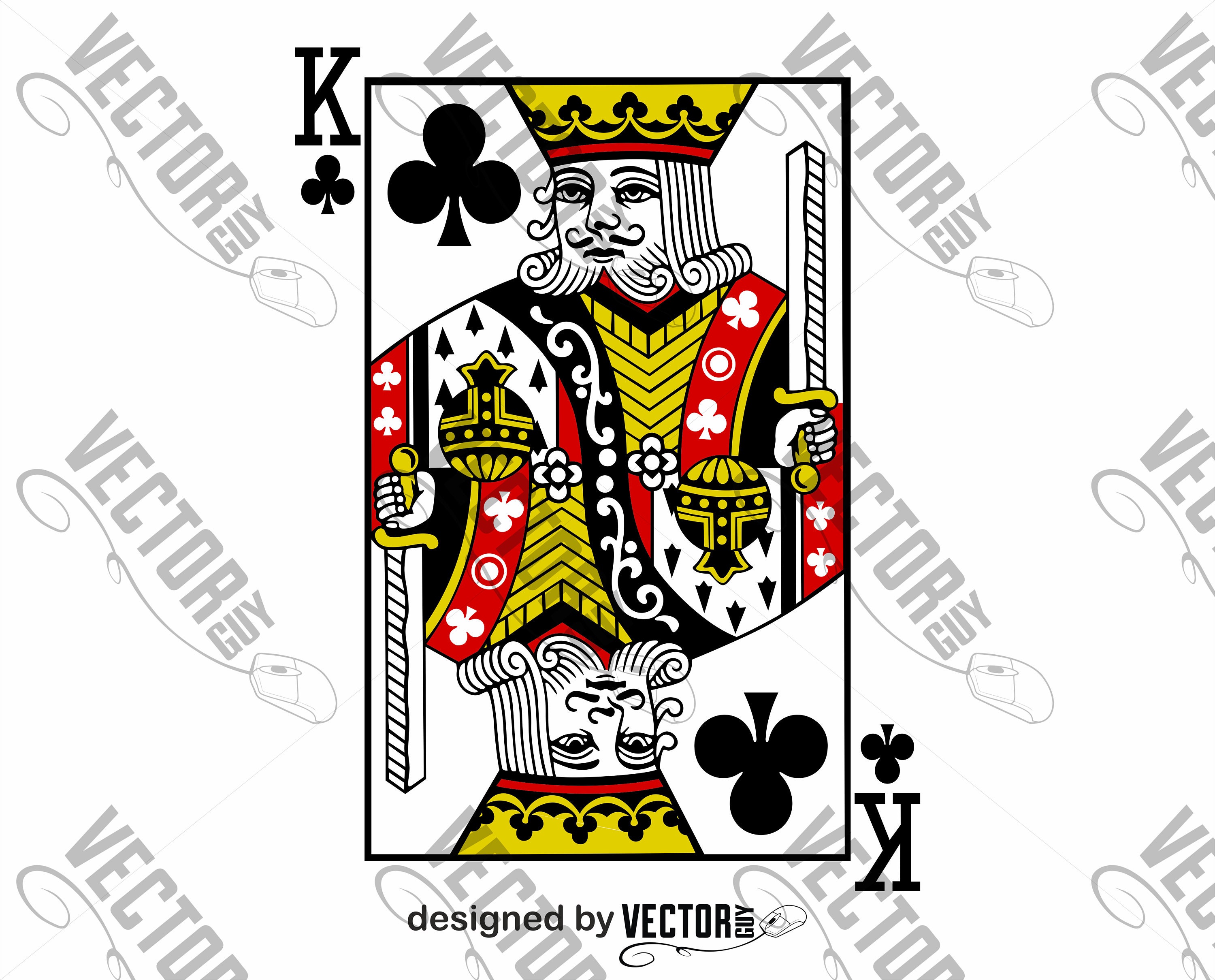 King of Clubs Playing Cards, Cut File, SVG, Instant Download - Etsy Ireland