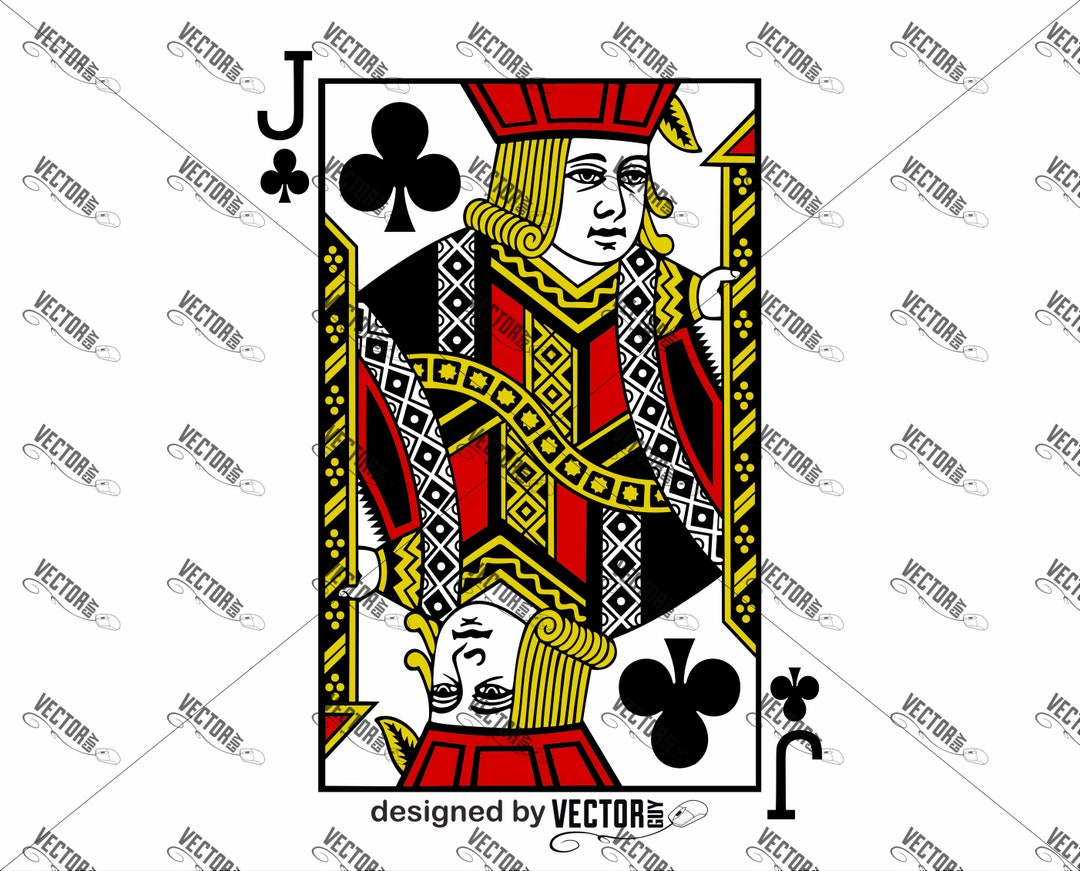 Jack of Clubs Playing Cards SVG Cut File Instant Download - Etsy
