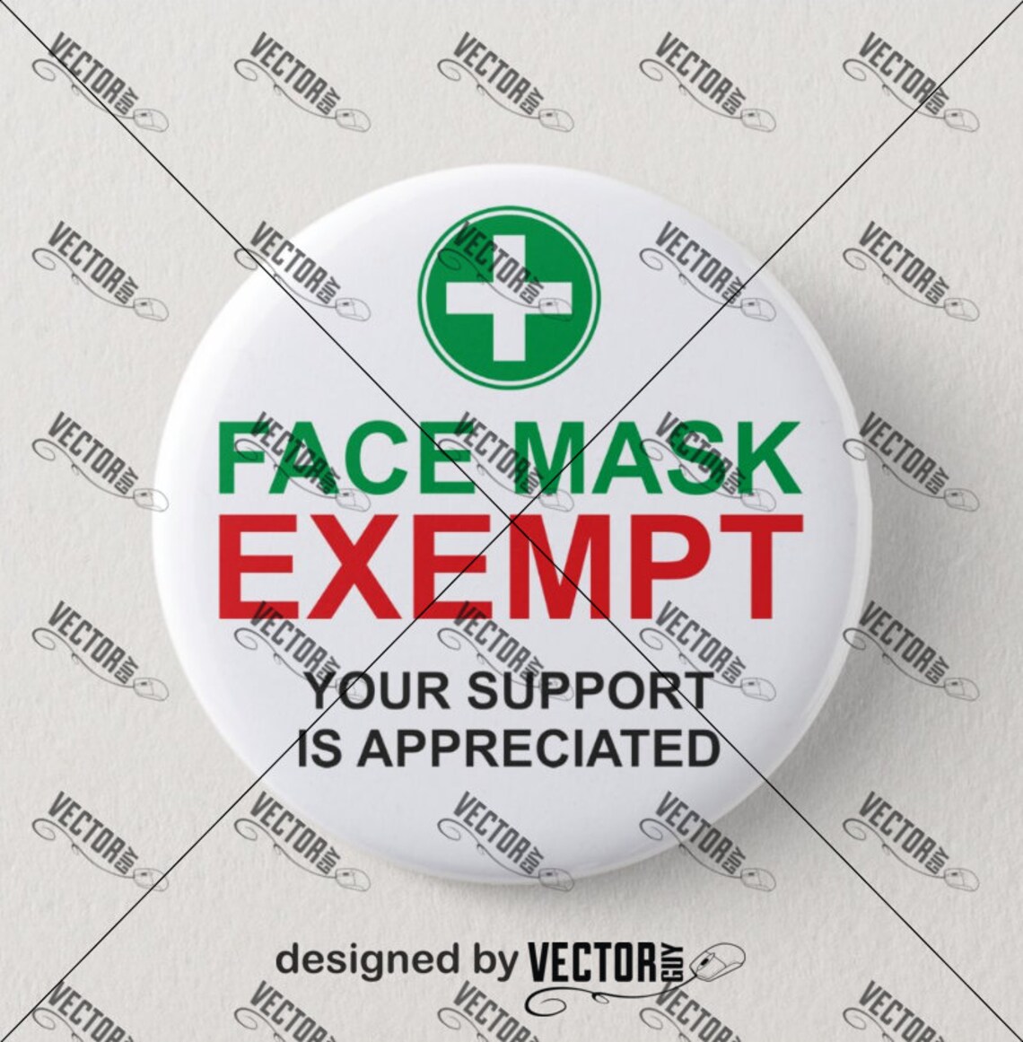 Face Mask Exempt SVG Cut File Instant Download Etsy UK