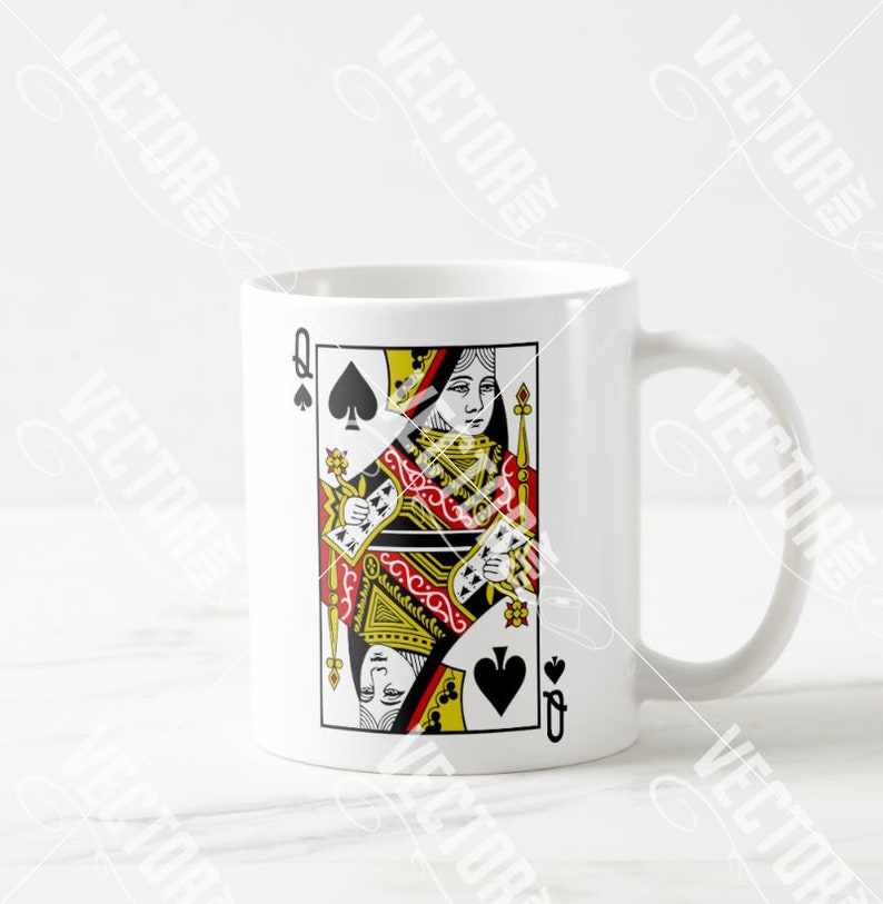 Download Queen of Spades Playing Cards Vector File SVG Instant | Etsy