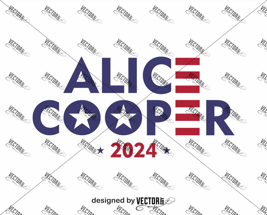 Alice Cooper for President 2024, SVG Cut File, Instant Download Etsy