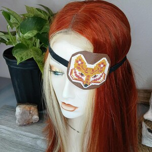 Statement Fox Eye Patch, Adjustable Costume Accessory, Statement Vision Ocular Aid image 2