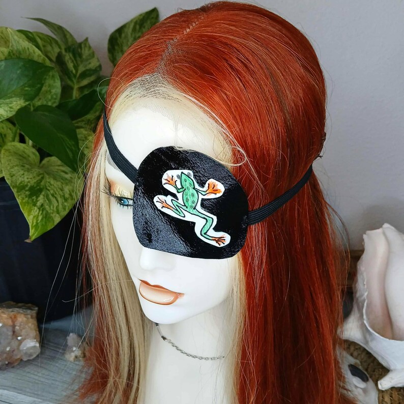 Ögonlapp för trädgroda, justerbar syn, ögonhjälp, kostymtillbehör, kvinnor bild 2