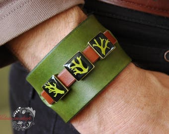 Real lichen bracelet. Bracelet with real  lichen.  Forest Jewelry. Botanical jewelry. Nature Inspired. Botanical accessory