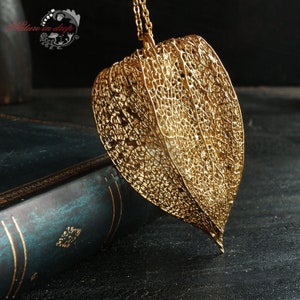 Anhänger vergoldet Physalis. Anhänger mit echten Physalis. Vergoldete. Botanischer Schmuck. Natur inspiriert. Galvanik.